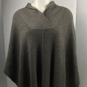 Retrod Sweater Poncho w Long Sleeves Fest Boho